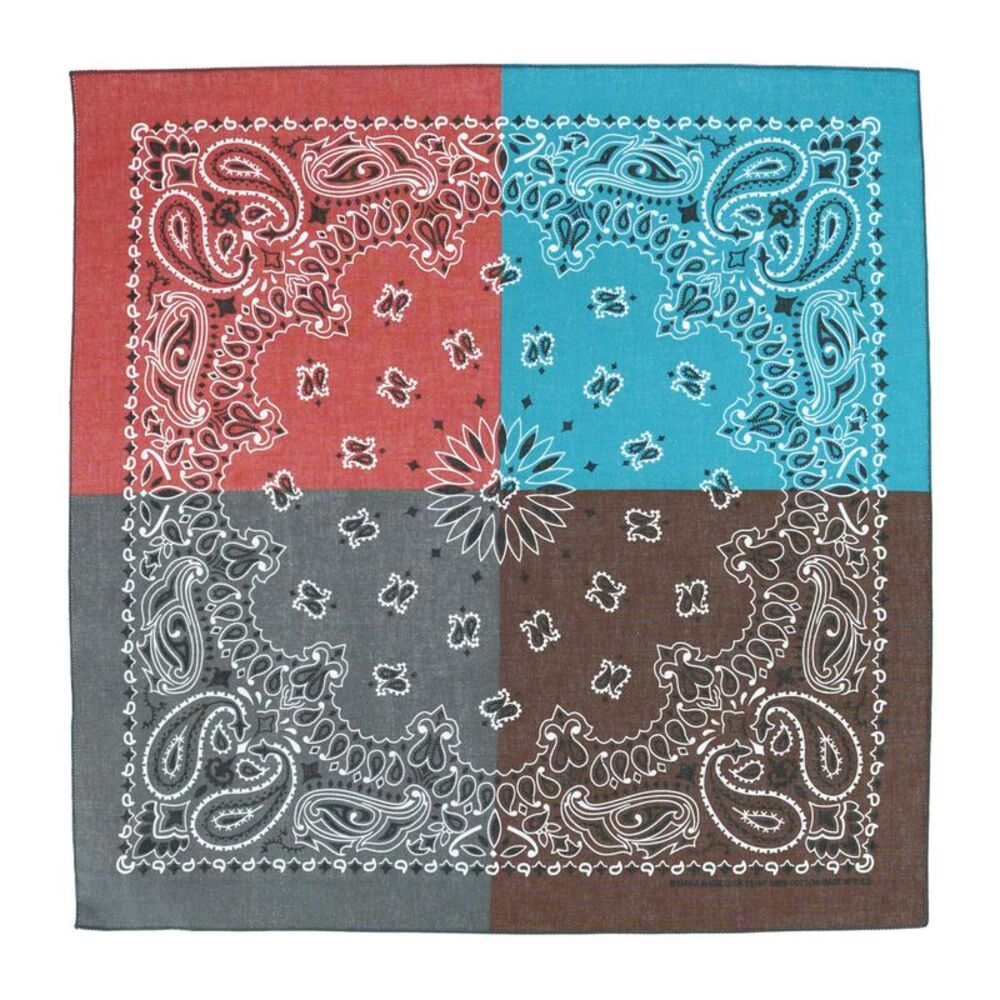 CTM Quad Paisley Print Bandana